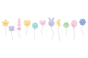 Funny balloons characters. Isolated, an Illustration by Valerie Bodnar