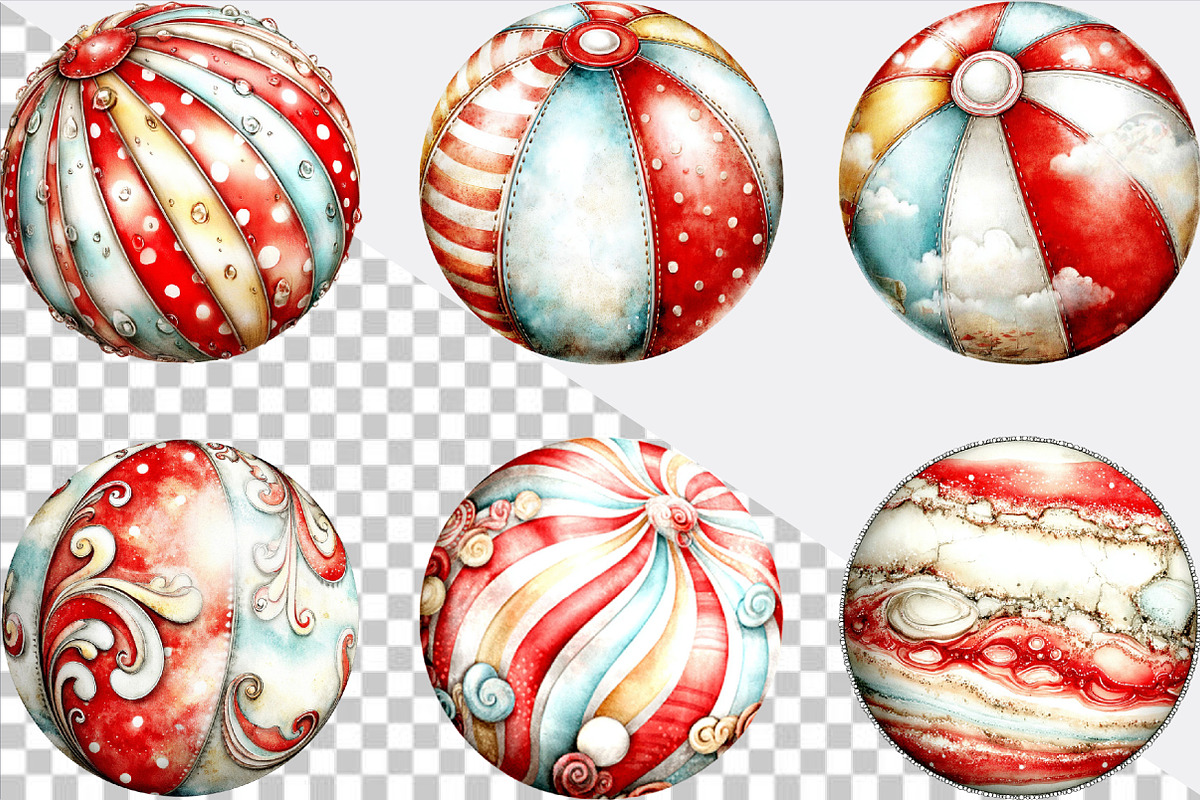 Whimsical Summer Beach Ball Clipart, an Illustration by SVGArt (Photo 2 of 9)