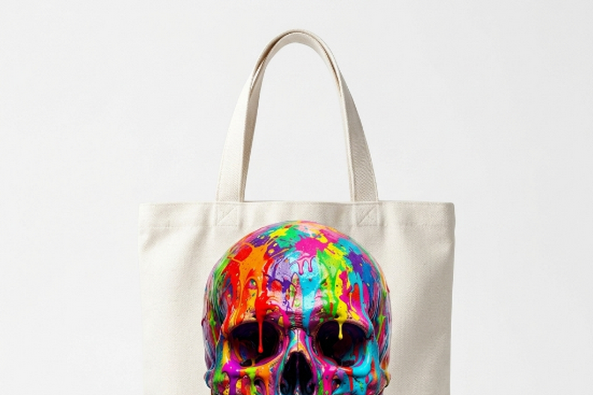 Splatter Paint Skull Design, a Shirt Mockup by Vector Stall (Photo 9 of 14)
