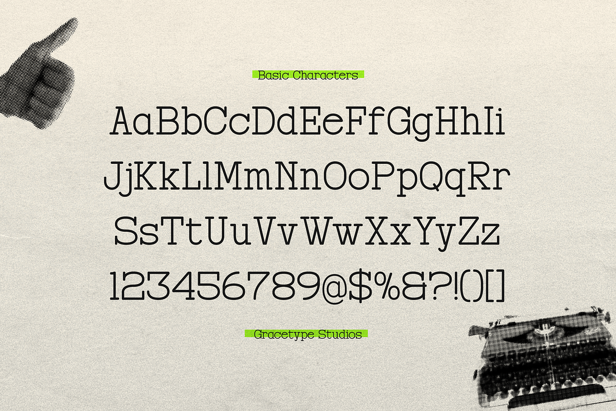 Registrar Archive | Typewriter Font, a Serif Font by gracetype_studio (Photo 10 of 12)