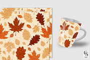 Fall Glitter Maple Leaves Pattern, a Pattern Graphic by Creative Store (Thumbnail 3 of 5)