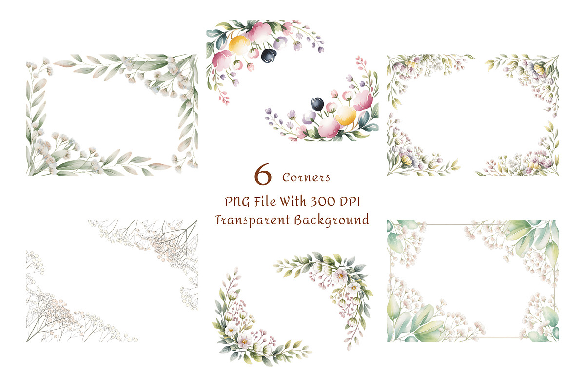 Baby's Breath Watercolor Clipart, a Decorative Illustration by ForhadGFX (Photo 8 of 14)