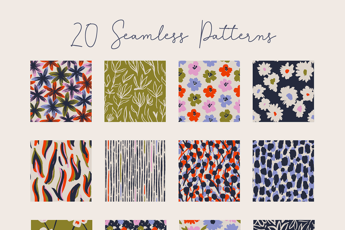 Flowers and Spots seamless pattern 2, a Pattern Graphic by AnnArt (Photo 8 of 8)