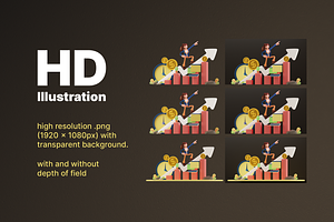 3D Growing Business Illustration - 1