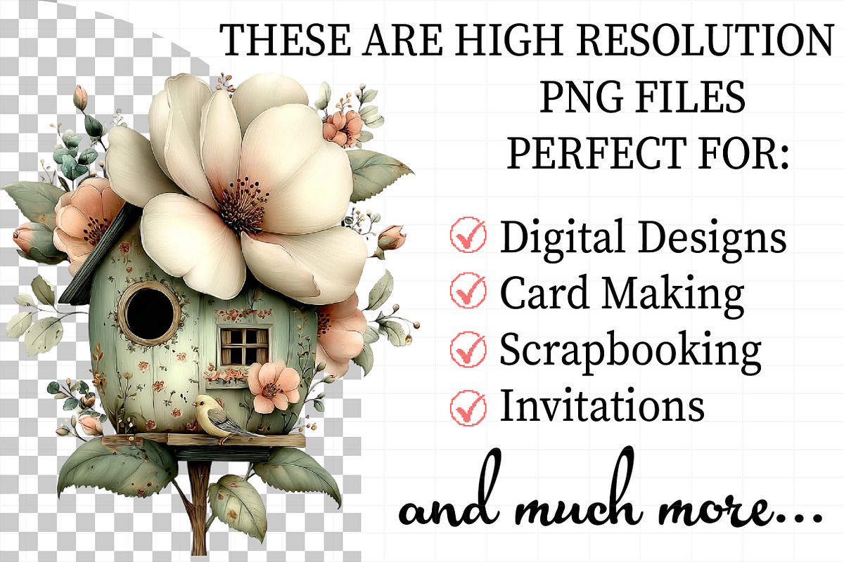 Whimsical Spring Birdhouse Clipart, an Illustration by Daily.Designs (Photo 2 of 8)