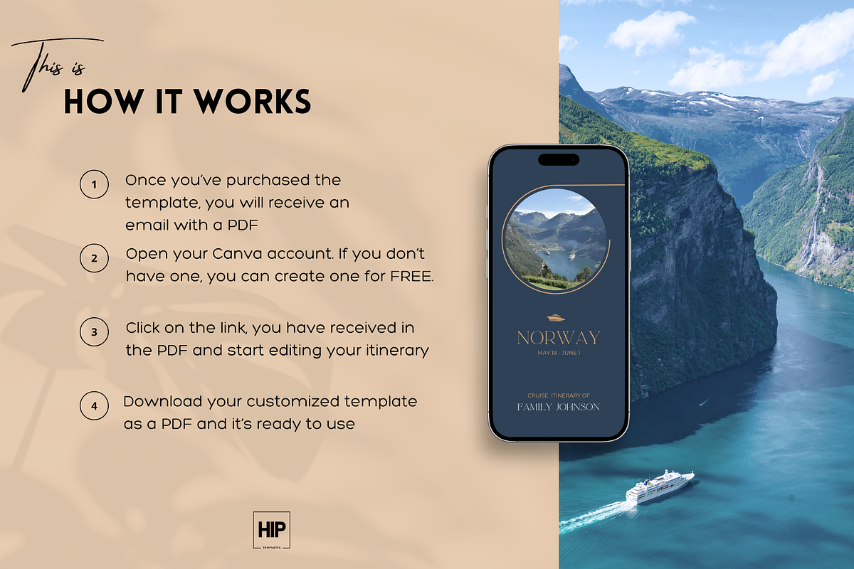 Customizable Mobile Cruise Itinerary, a Templates & Theme by Hip Templates (Photo 9 of 10)