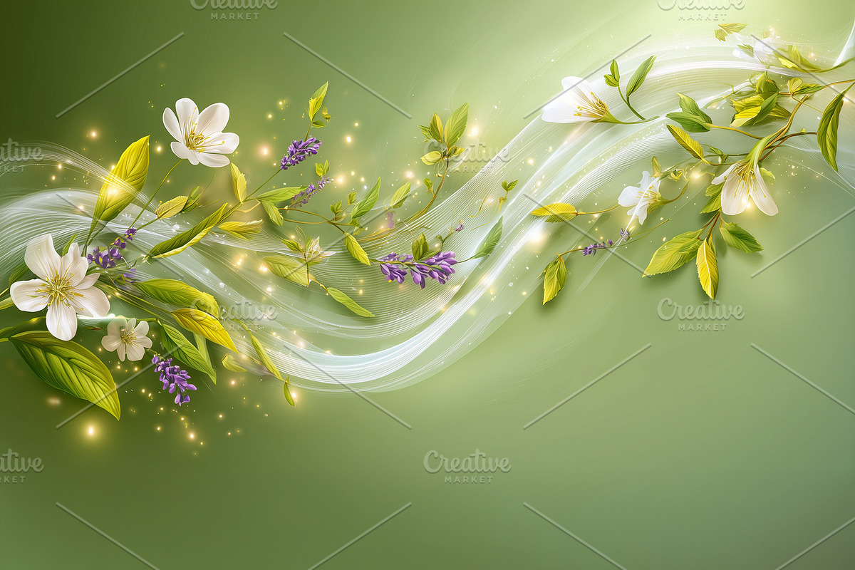 Abstract floral background AI, a Wallpaper Graphic by Valenty (Photo 3 of 3)