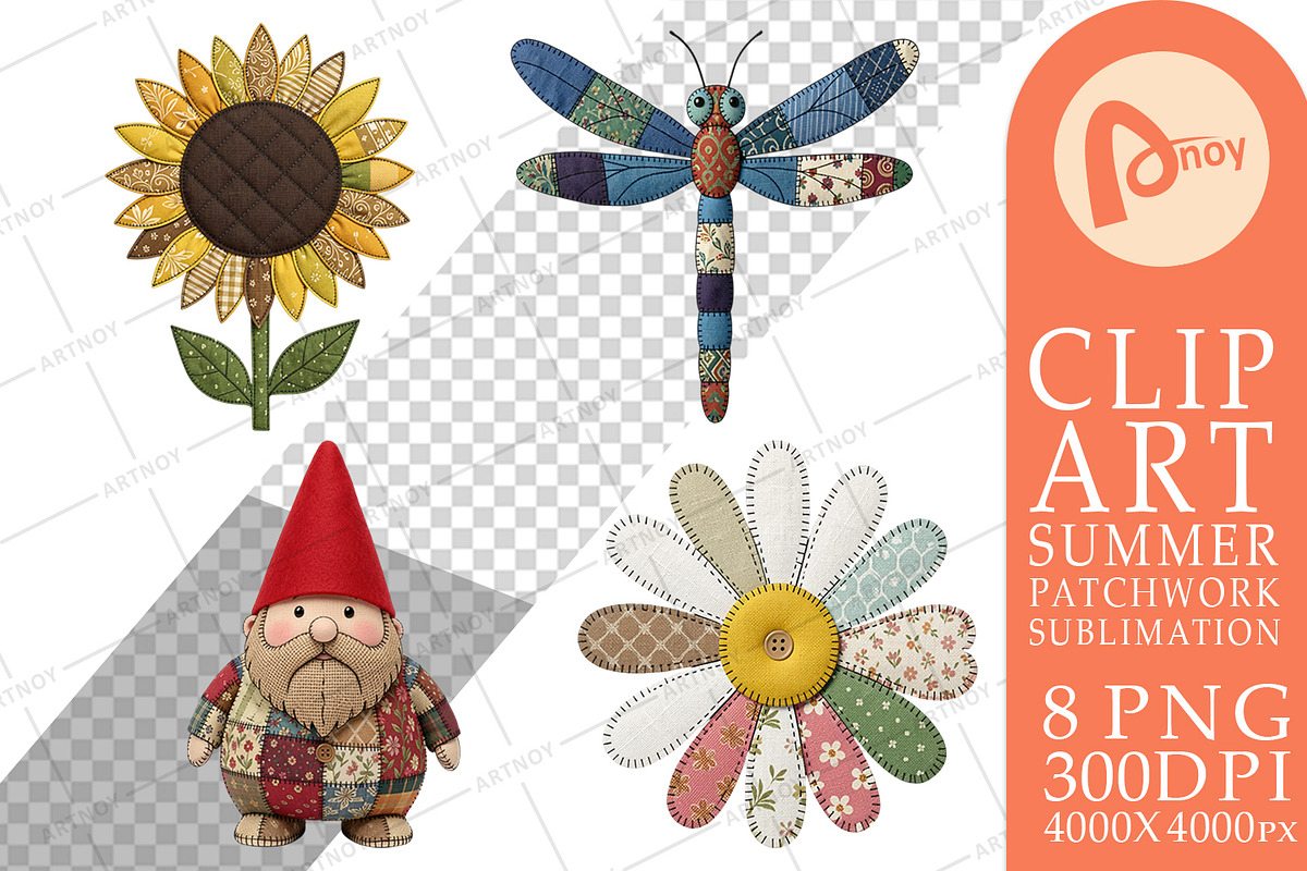 Summer Patchwork Sublimation, a Seasonal Illustration by Artnoy (Photo 11 of 18)