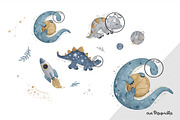 CosmoSaur- Dino Space pattern prints, a Pattern Graphic by Brzozowska (Thumbnail 7 of 7)