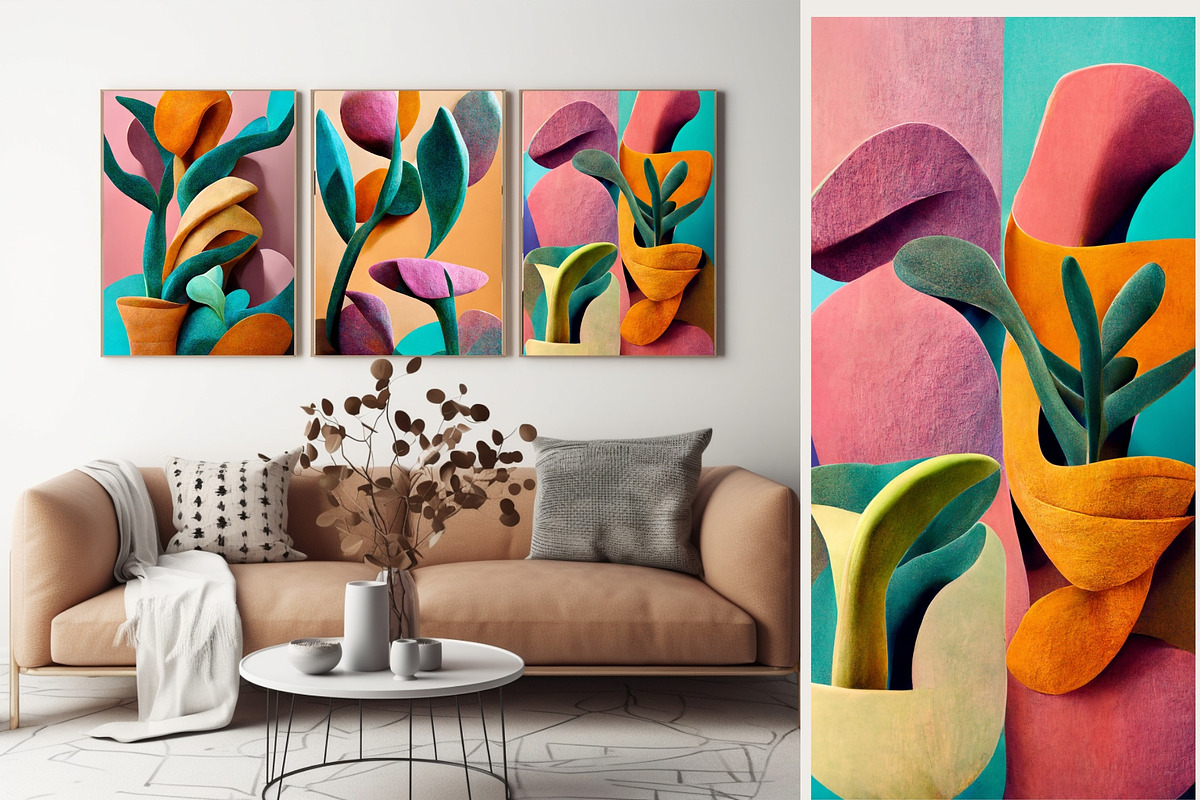 15 pop art abstract plant modern, a Decorative Illustration by ARTOZEN DIGITAL (Photo 14 of 15)