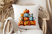 Pumpkin and Coffee Halloween Bundle, an Illustration by Pixels.Craft (Thumbnail 6 of 7)