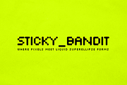 Sticky Bandit Font, a Sans Serif Font by Alex Blogoodf (Thumbnail 1 of 9)