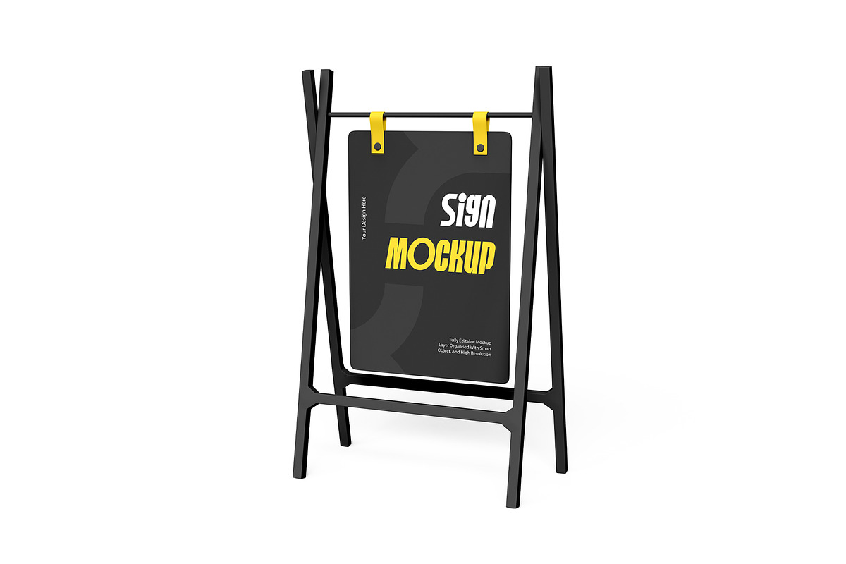 Stand Sign Mockup PSD Template, a Product Mockup by graphypix (Photo 1 of 4)