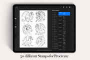 50 Dragon Procreate Stamps Brushes, a Brush Add-On by Procreate Sale (Thumbnail 2 of 6)