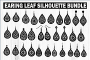 Leaf Earring Silhouette Bundle, a Pattern Graphic by jahid234 (Thumbnail 1 of 13)
