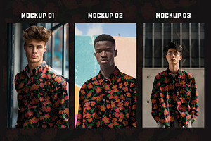 Men Shirt Mockup Bundle - 06 Files