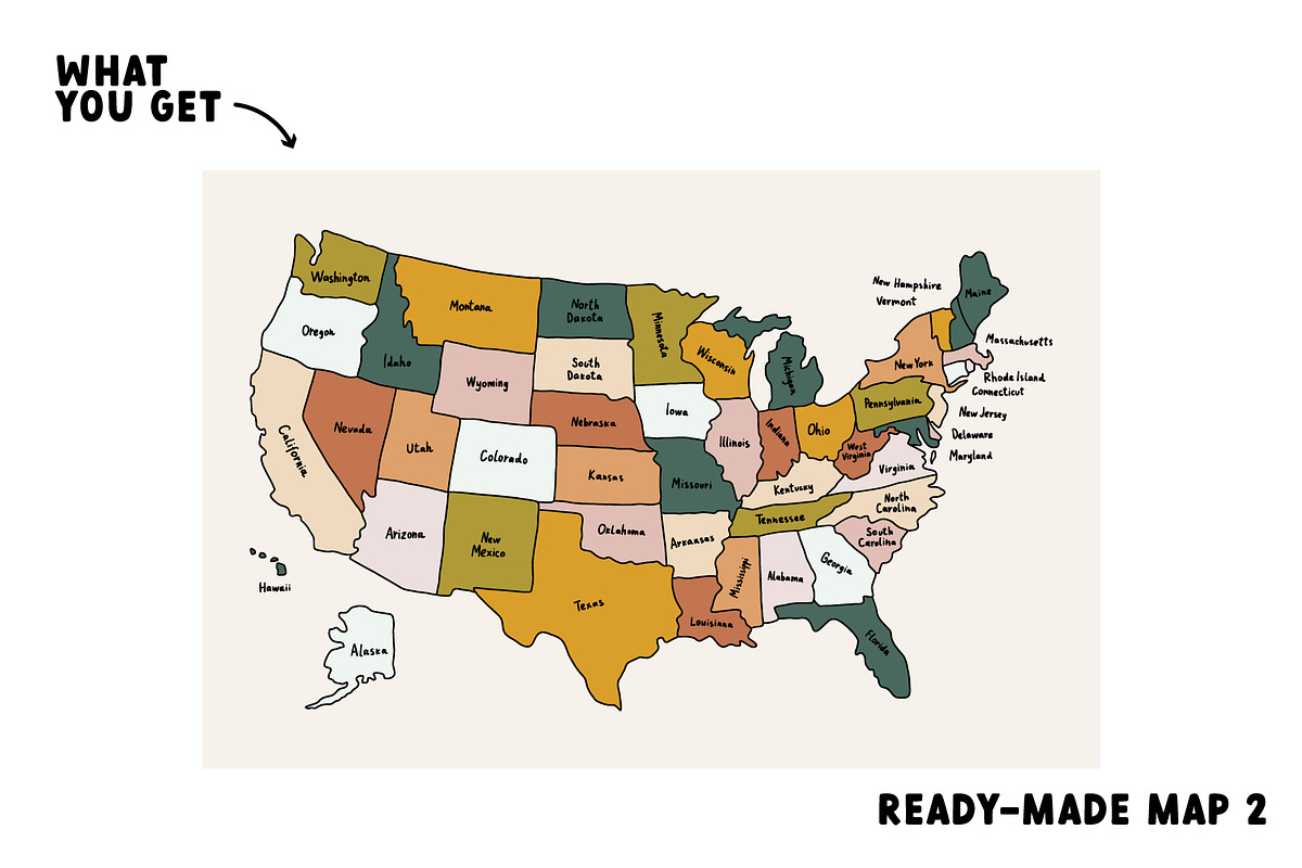 United States of America Map, an Education Illustration by AnkaDrozd (Photo 4 of 9)