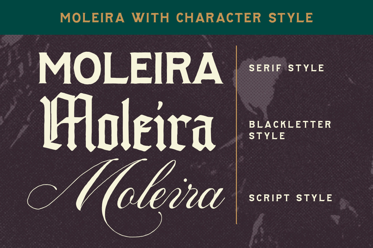 Moleira Font Collection, a Blackletter Font by Letterhend Studio (Photo 3 of 9)