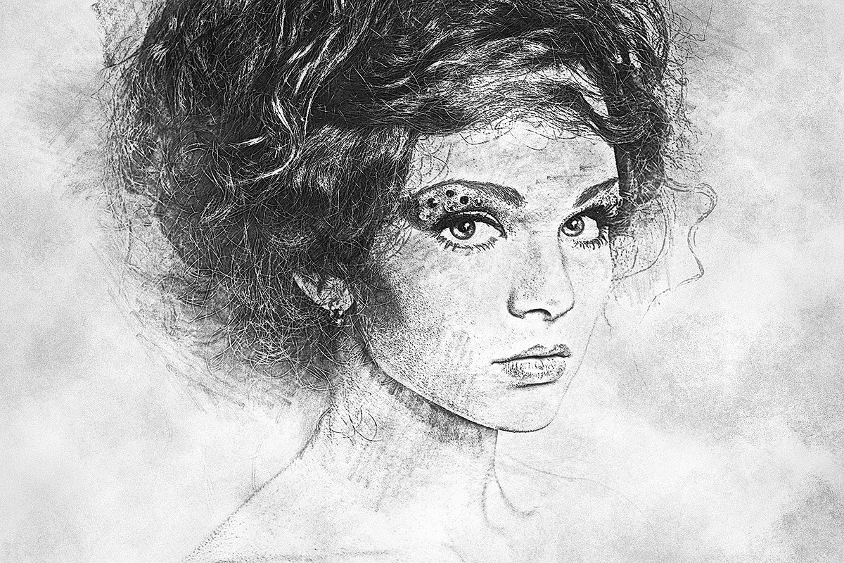 Chalk Sketch Photoshop Action, an Action Add-On by UnicDesign (Photo 2 of 12)