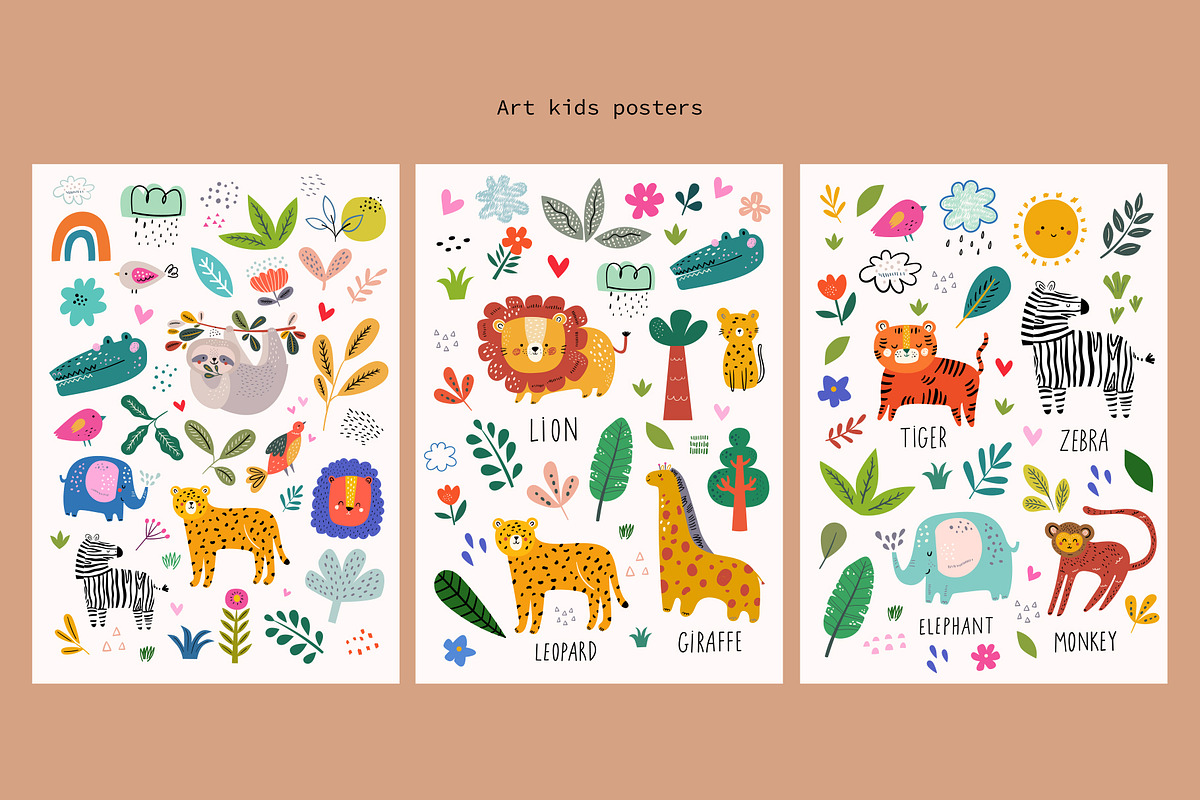 Cute baby animals collection, an Animal Illustration by MoleskoStudio (Photo 11 of 33)