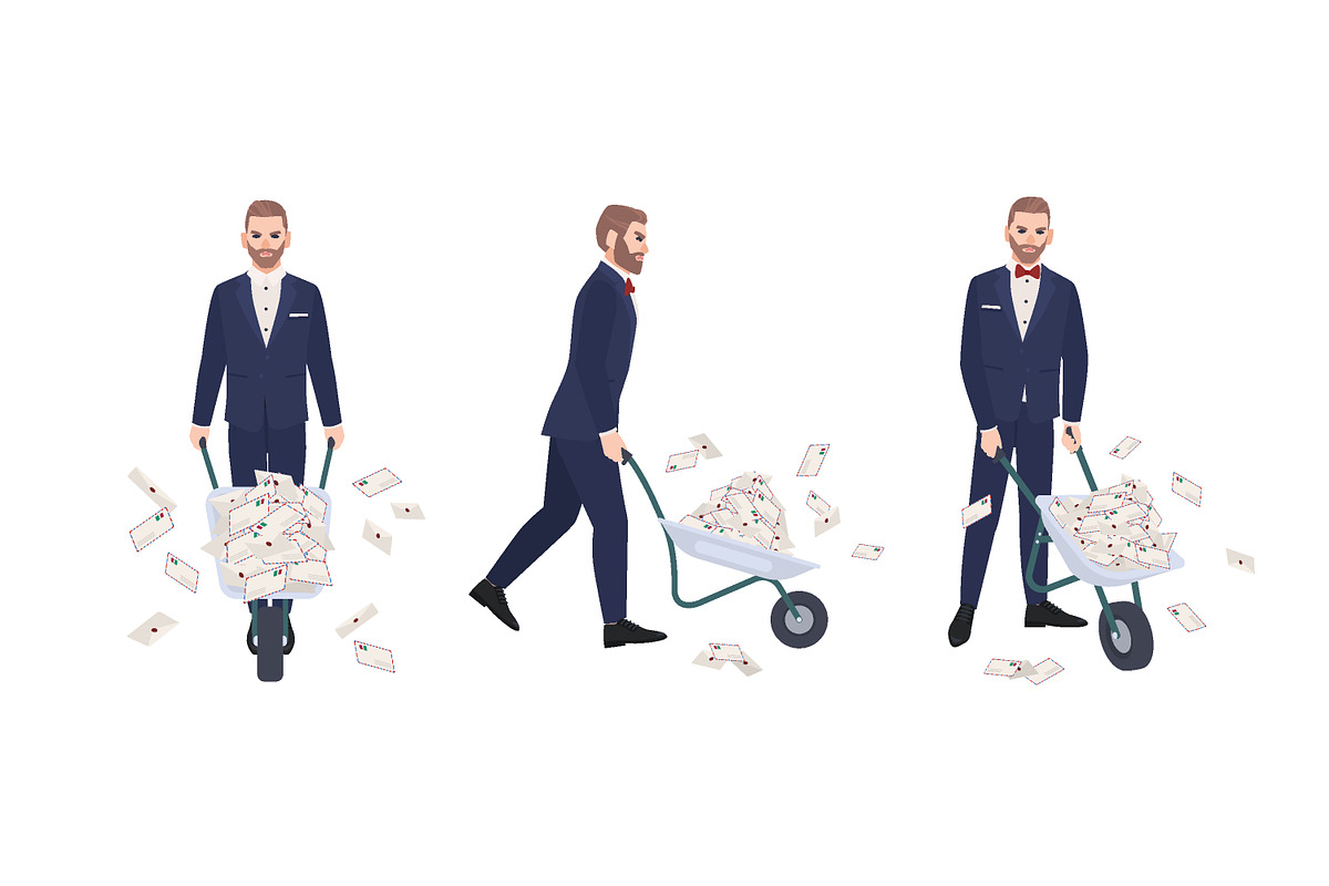 People with letters or money set, a Finance Illustration by Good Studio (Photo 2 of 4)