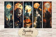 Spooky Bookmarks, a Seasonal Illustration by GlamArtZhanna (Thumbnail 1 of 3)