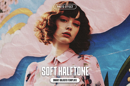 Soft Halftone Photo Effect, a Layer Style Add-On by iDoodle Studio