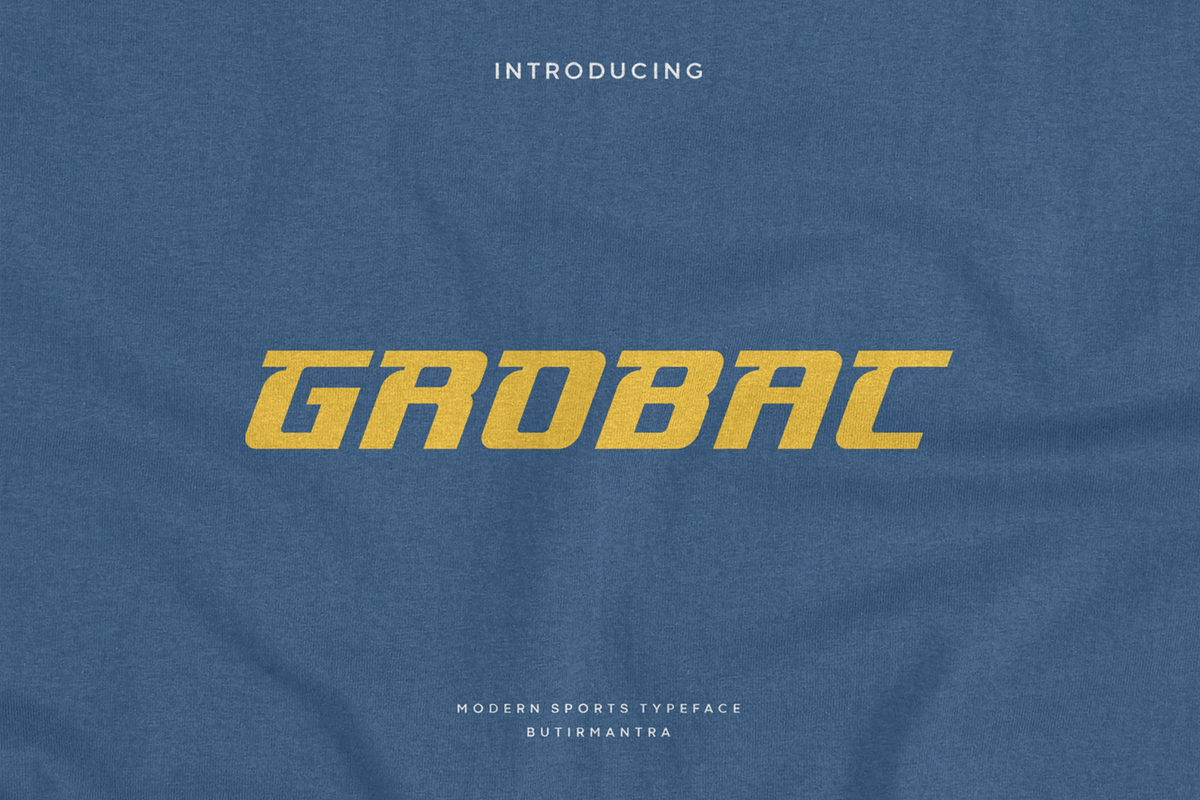 Grobac - Modern Sport Typeface, a Serif Font by Letterna (Photo 1 of 4)