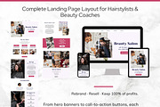 Beauty & Hair Salon Canva Website, a Landing Page Template by Digital Content Mix (Thumbnail 4 of 6)