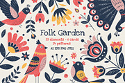 Folk Birds and Flowers Collection, an Illustration by Hanna's ArtLab (Thumbnail 1 of 7)