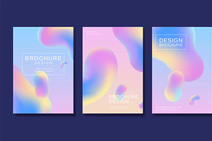 Futuristic fluid cover template
