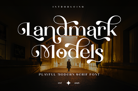 Landmark Models - Playful Modern, a Serif Font by RagamKata