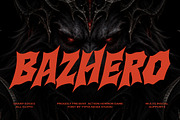 Bazhero - Action Horror Game Font, a Blackletter Font by Typia Nesia (Thumbnail 1 of 9)