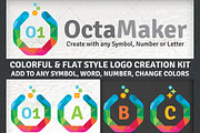Colorful Flat Octagon Logo Maker Set, a Branding & Logo Template by joyologo (Thumbnail 2 of 3)