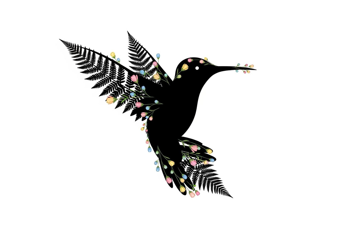Decorative Floral Hummingbird Bundle, an Illustration by jahid234 (Photo 16 of 31)