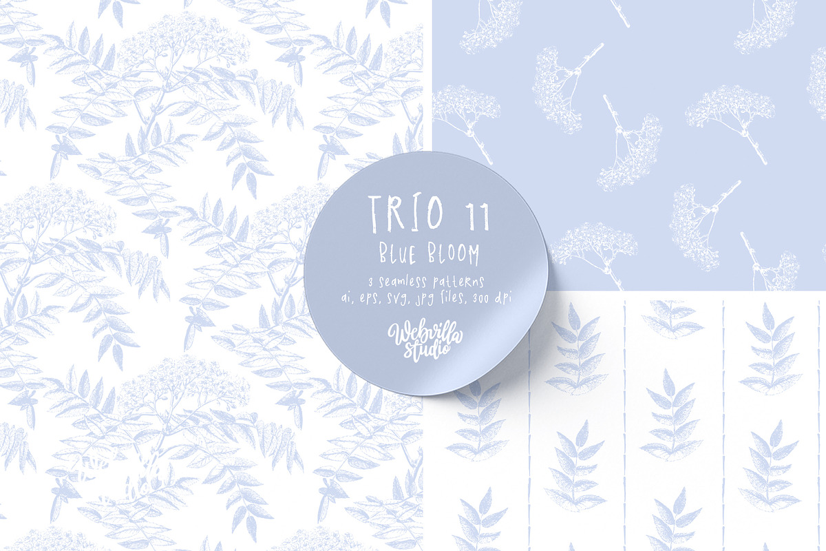 Light Blue Wildflower Wallpapers, a Wallpaper Graphic by Bloomart Studio (Photo 1 of 6)