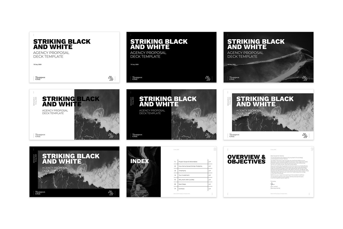 Striking B&W Proposal Template, a Presentation Template by PresentationDesignStudio (Photo 3 of 6)