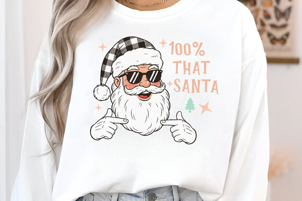 100% That Santa Sublimation PNG, an Illustration by Craft Nest (Photo 2 of 6)