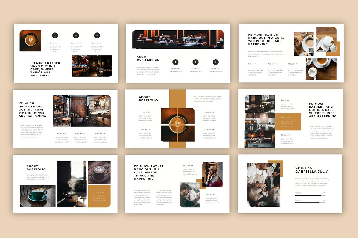 Supplies - Cafe PowerPoint Template, a Presentation Template by riz creative studio (Photo 4 of 9)