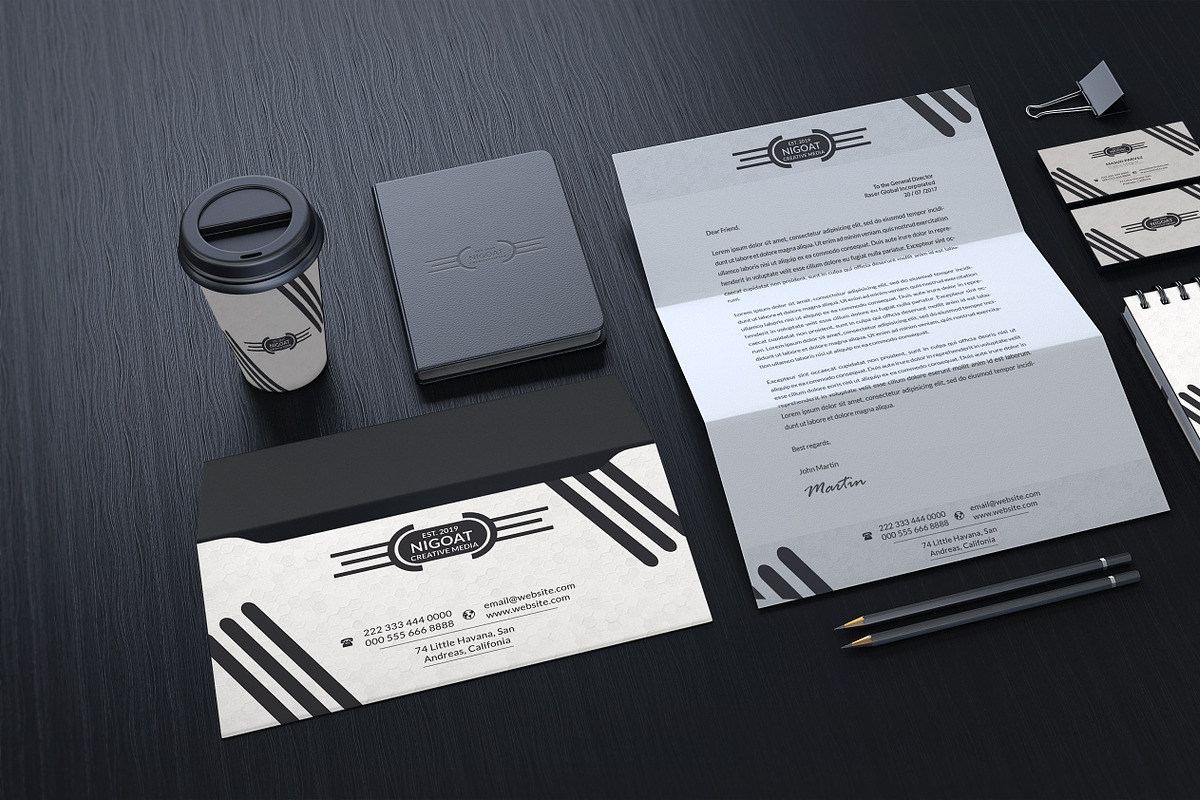 Black Branding Identity, a Product Mockup by TheFeture (Photo 9 of 10)