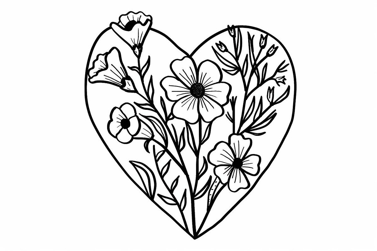 Romantic Floral Heart Laser Cut, an Illustration by Designs_River (Photo 7 of 10)