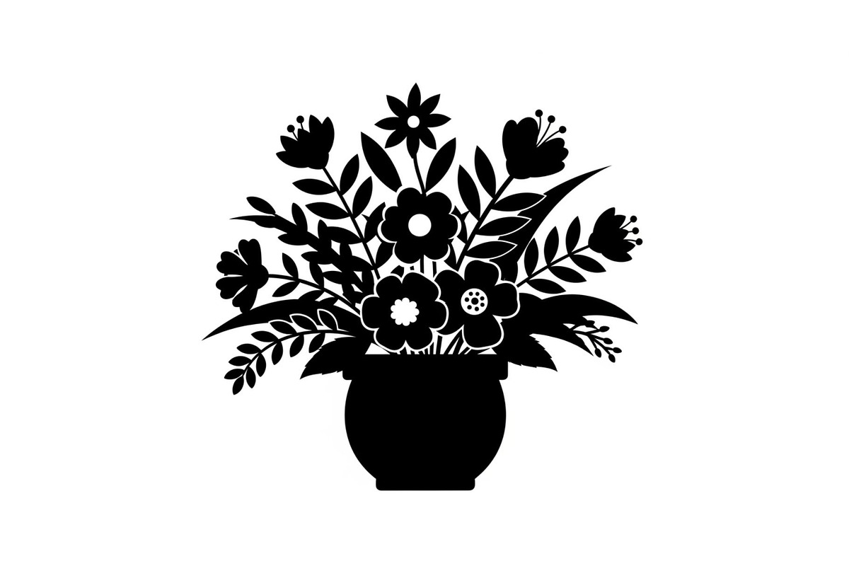 Flower Pot Silhouette Vector Bundle, an Illustration by jahid234 (Photo 6 of 49)