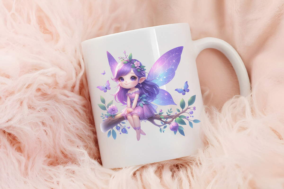 Purple Cute Fairy Clipart, an Illustration by RobertsArt (Photo 4 of 7)
