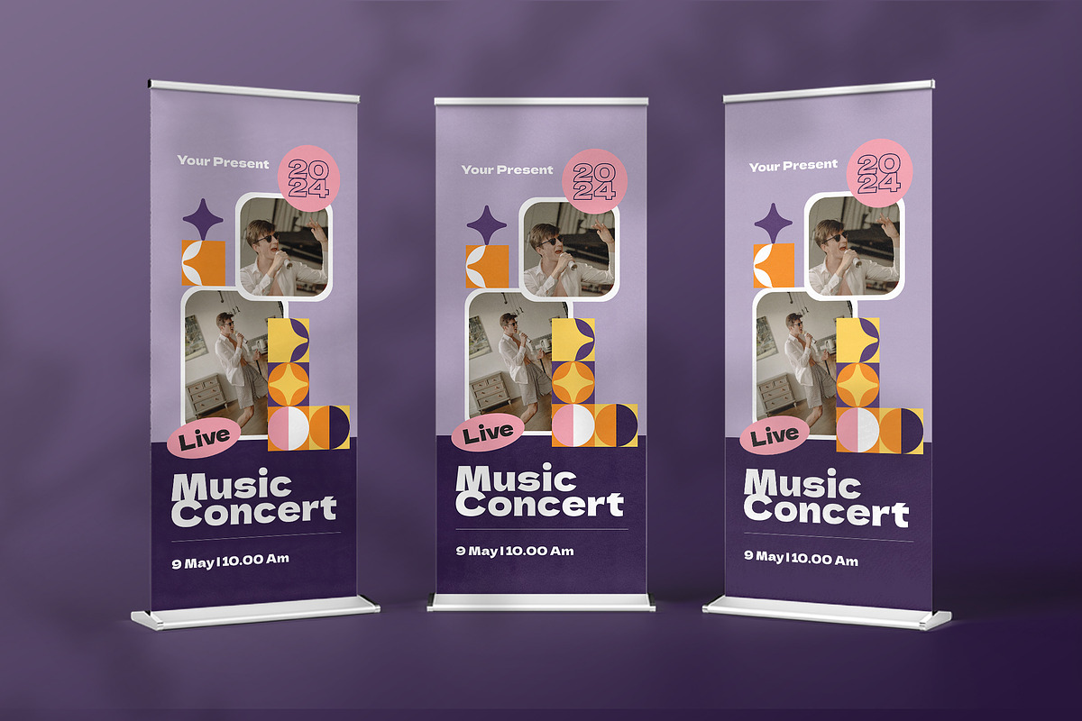 Music Concert - Roll Up Banner, a Print Template by StreaksideStd (Photo 2 of 2)