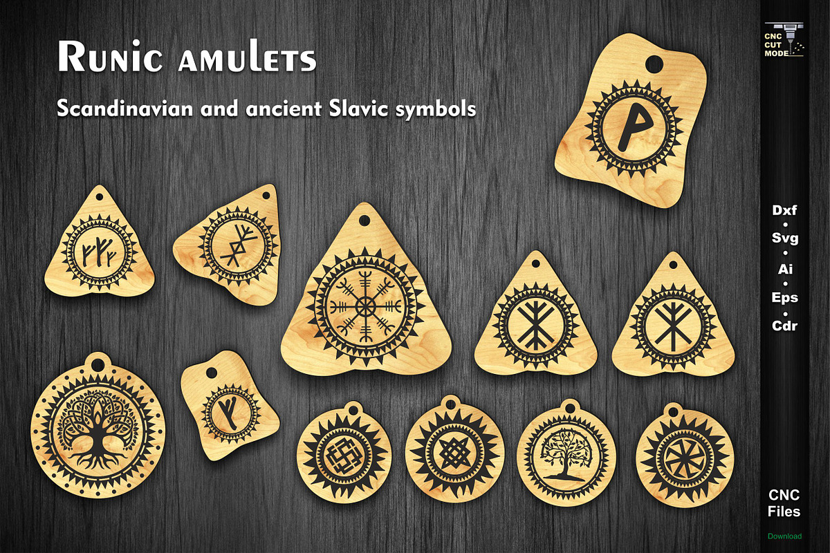Rune amulets magic symbols svg, a Pattern Graphic by CncCutModel (Photo 1 of 3)