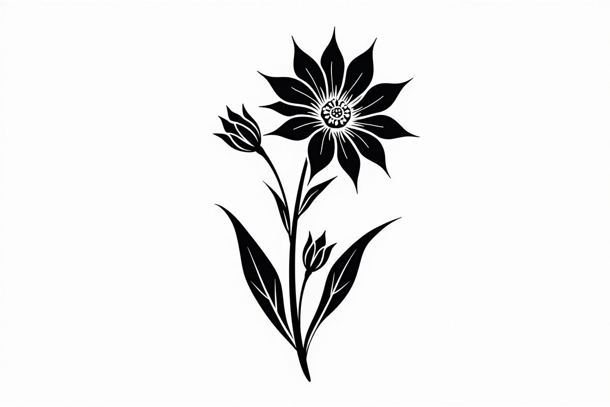 Floral Outline Vector Pack, an Illustration by yasushie (Photo 10 of 21)