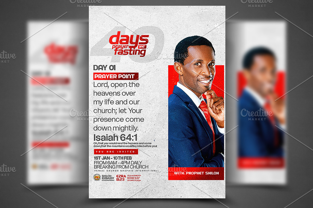 Prayer Points Church Poster Template preview 5