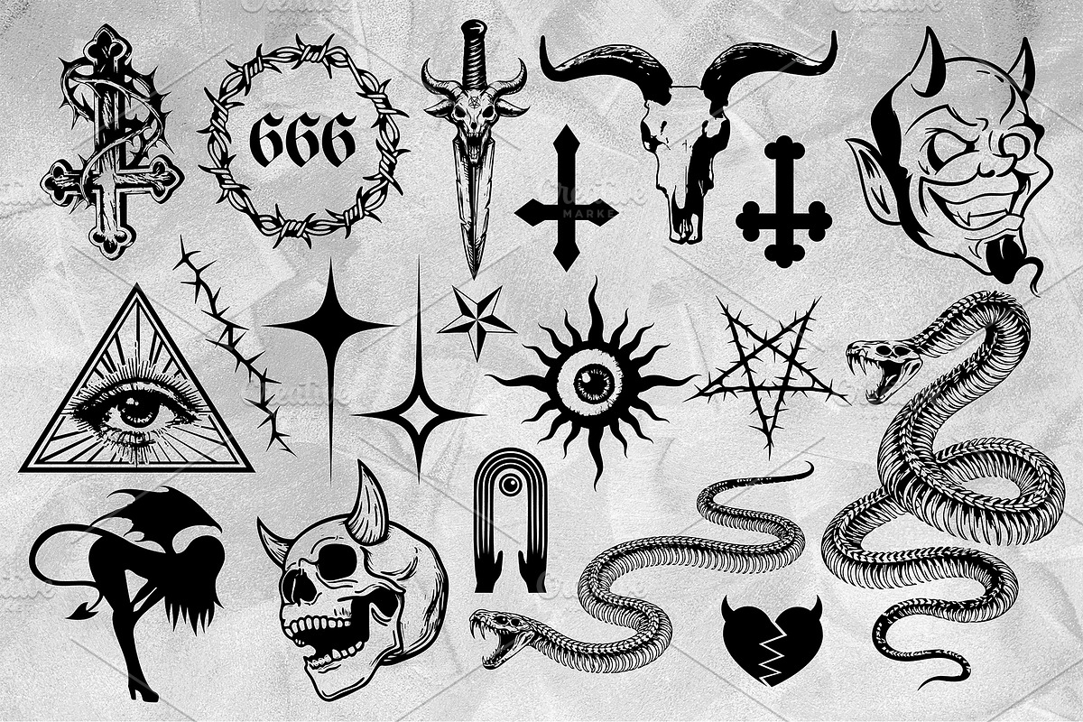 Hellborne - gothic graphic pack, an Object Graphic by yalanois (Photo 2 of 3)