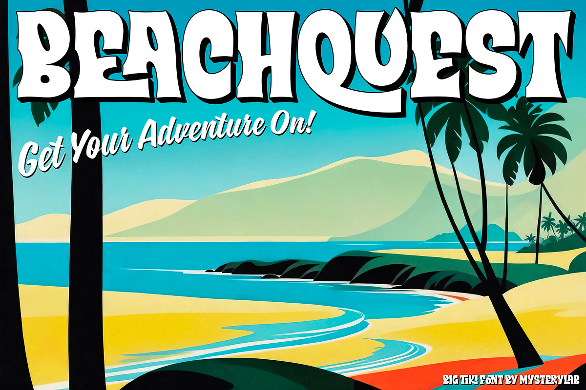 Big Tiki Font, a Sans Serif Font by Mysterylab Designs (Photo 5 of 9)