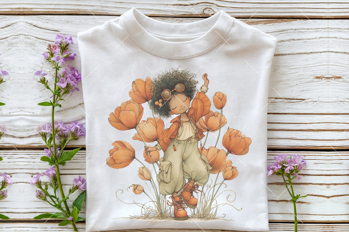 Whimsical Spring Girl Clipart, an Illustration by OK Design (Photo 6 of 6)